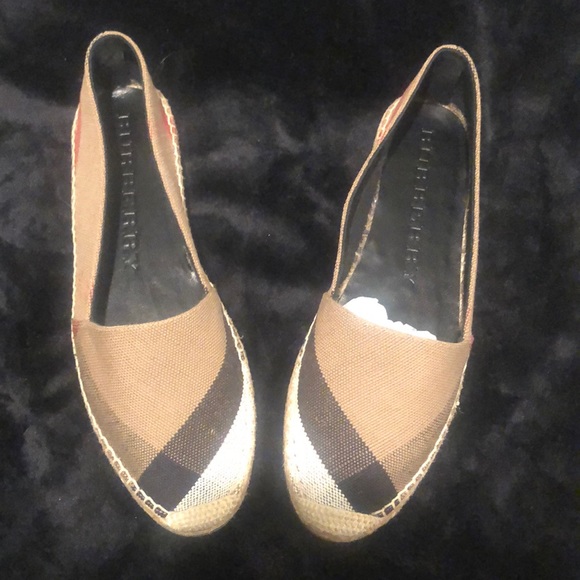 burberry canvas check espadrilles